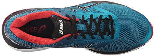 ASICS Men's Gel-Cumulus 18 Running Shoe, Island Blue/Black/Vermilion, 11.5 M US