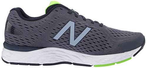 New Balance Men's 680 V6 Cushioning Running Shoe, Pigment/RGB Green, 12 X-Wide