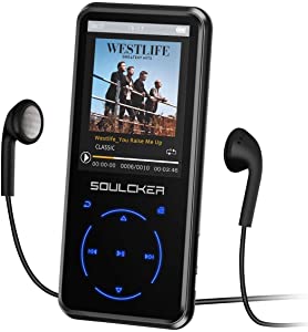 MP3 Player, 16GB MP3 Player with Bluetooth 5.0, Portable HiFi Lossless Sound MP3 Music Player with FM Radio Voice Recorder E-Book 2.4'' Screen, Support up...
