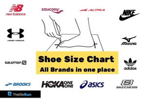 Shoe Size Chart - Top Running Shoes Popular Brands in One Place - Top  information advice and running equipment reviews from The Glo Run